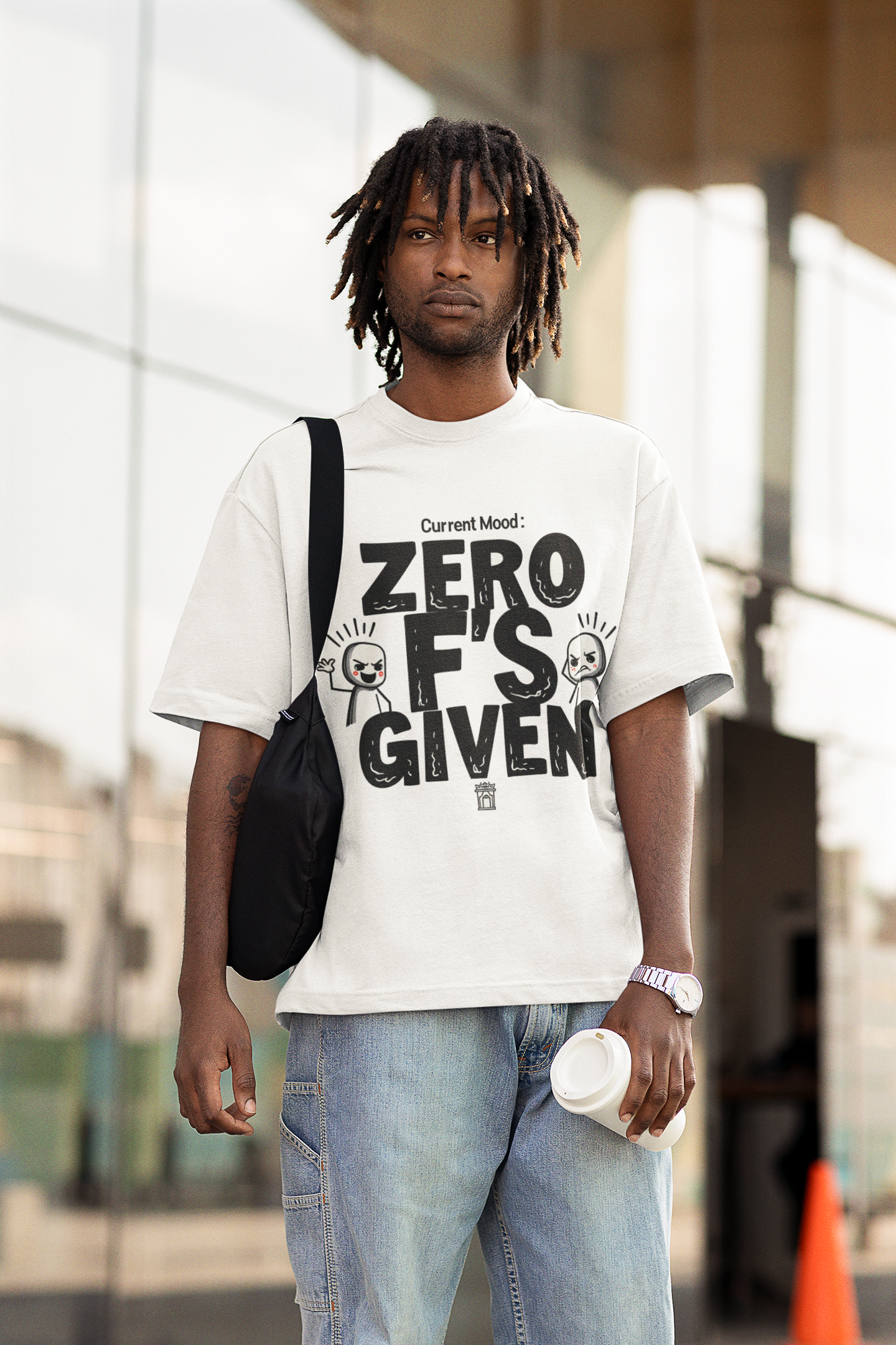Zero F's Given Heat Transfer T-Shirt