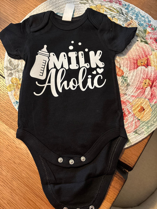 Milk Aholic Baby Onesie
